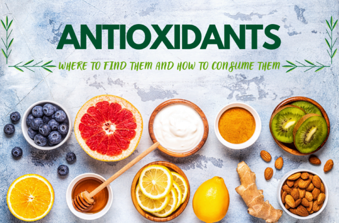 Kolorowe owoce i warzywa bogate w antyoksydanty, symbolizujące zdrowie i naturalną ochronę organizmu.