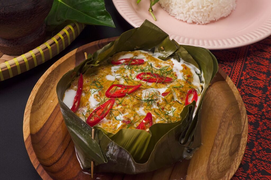 Kambodża dania - fish amok 