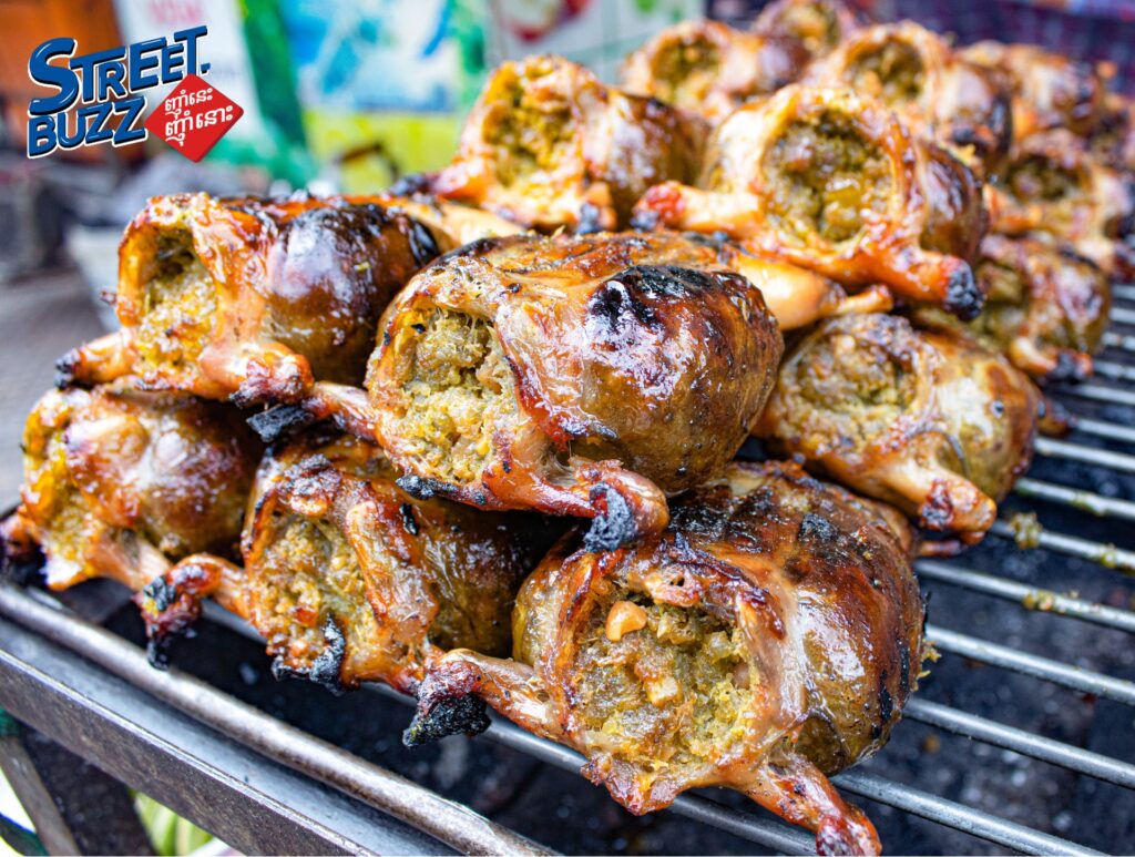 Kambodża dania grillowana żaba 