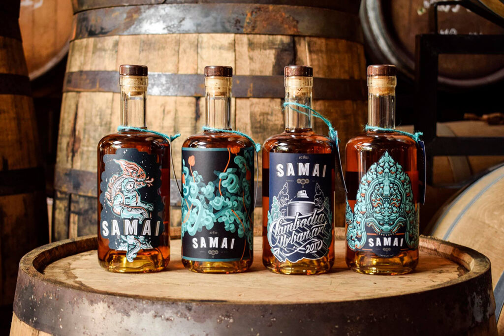 Kambodża alkohole Samai Rum