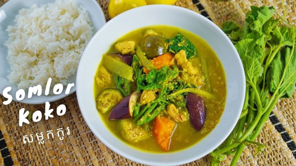 Kambodża lokalne jedzenie samlor korko