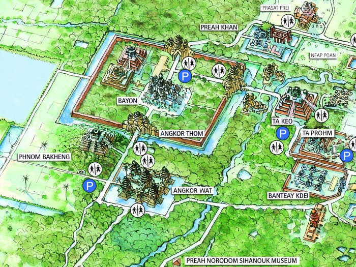 Angkor Wat Mapa 