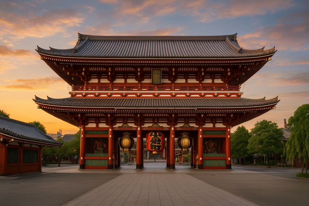 Świątynia Sensō-ji w Asakusie, najstarsza buddyjska świątynia w Tokio.