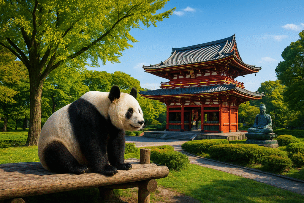 Park Ueno w Tokio – alejki otoczone zielenią, muzeum sztuki i panda w zoo