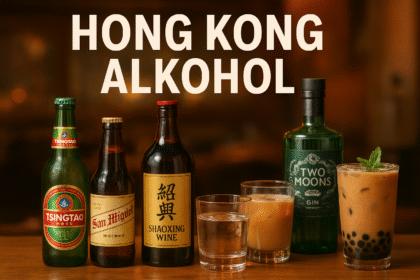 Butelki Tsingtao, San Miguel, Shaoxing Wine, Two Moons Gin oraz koktajl milk tea z alkoholem – przykładowe alkohole z Hongkongu