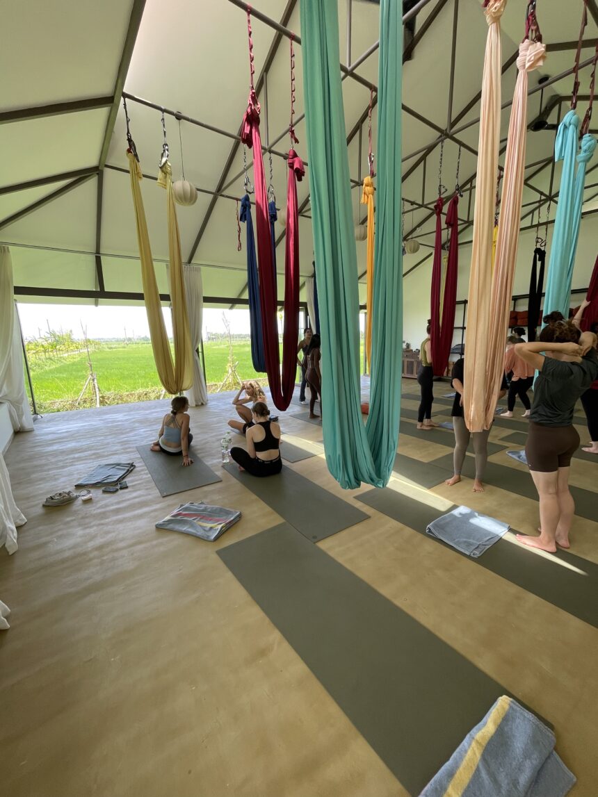 aerial yoga hoi an om day yoga - wietnamski poranek