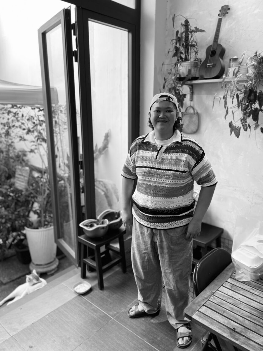Charlie at Jardin de Tini in Ho Chi Minh City — black and white portrait from the Shades of Human Life series