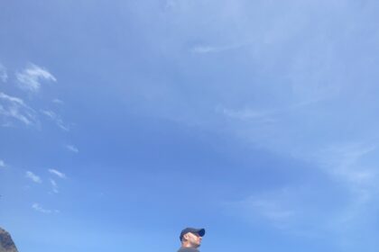 Piotr reflecting on childhood during his journey in Bali