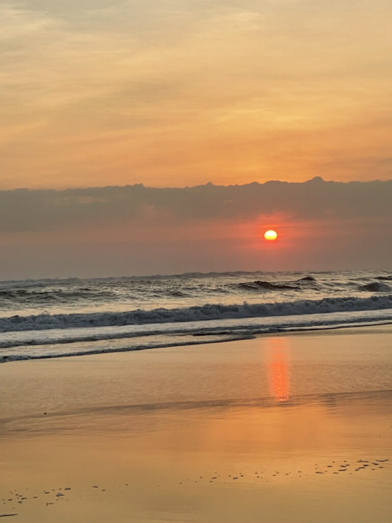 WHAT DO YOU NEED MOST TODAY? 6 A solitary walk by the ocean at sunset during a moment of reflection.