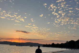 Me looking out at a landscape during a reflective moment
