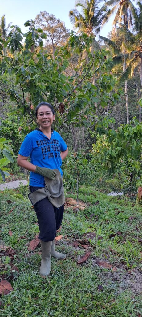 Dayu Murtini in the Garden at Durenne Bali Retreat
